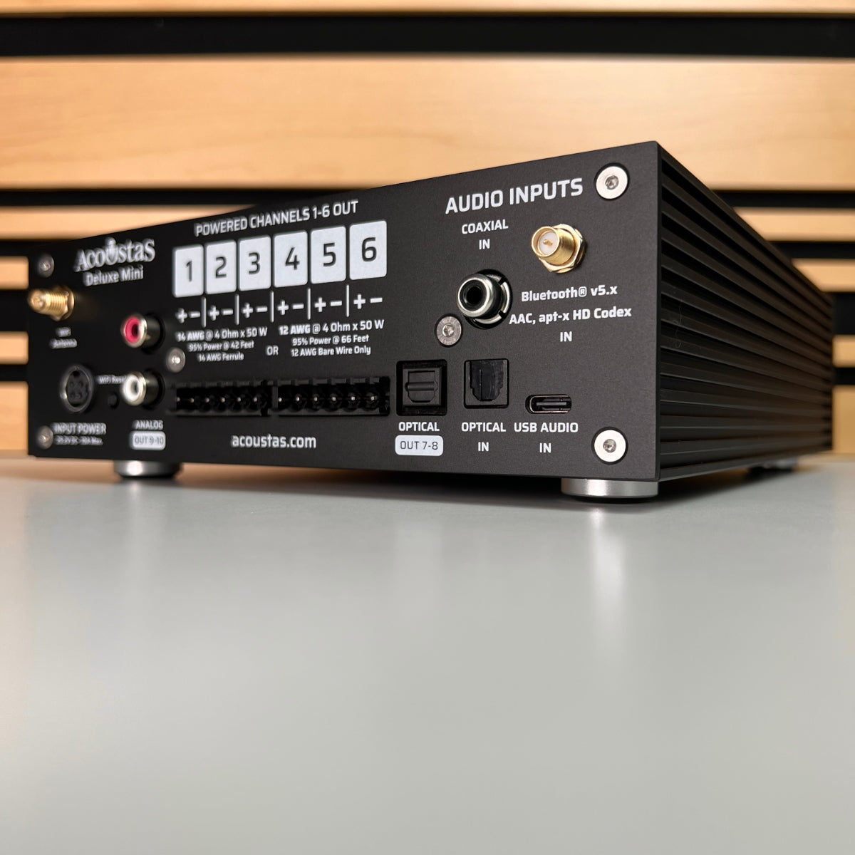 Acoustas AC650 DSP Amplifier - Deluxe Mini Edition in Stealth Black