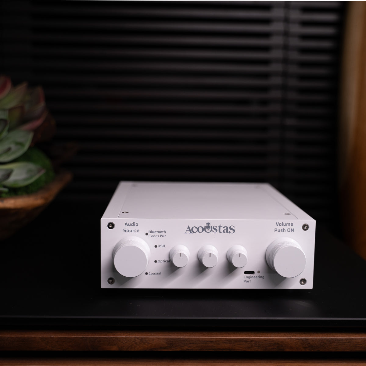 Acoustas AC650 DSP Amplifier - Deluxe Mini Edition in White
