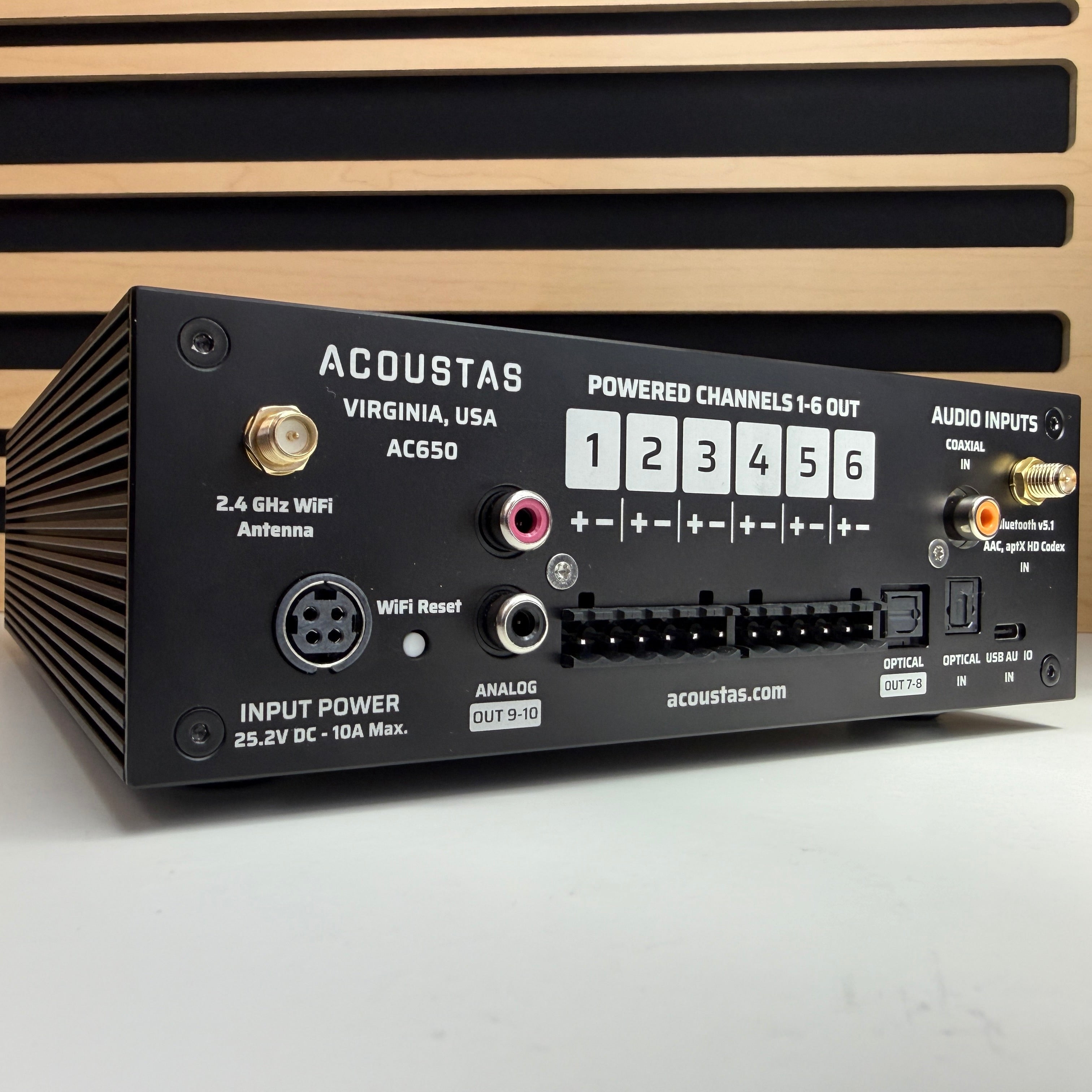 Acoustas AC650 DSP Amplifier - Deluxe Mini Edition in Space Black